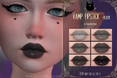 Second Life Marketplace K Vamp Black Lipstick