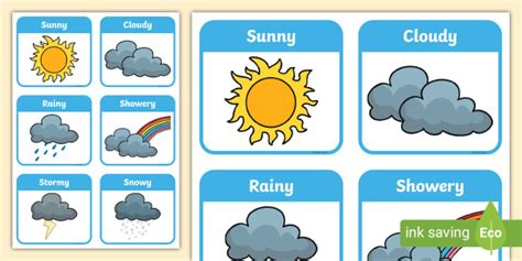 Weather Cards Teacher Made