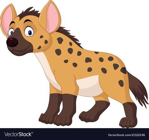 Cute Hyena Cartoon Royalty Free Vector Image Vectorstock