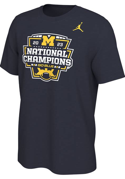 Nike Michigan Wolverines Navy Blue 2023 National Champions Official