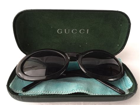 Vintage Gucci Oval Sunglasses Black