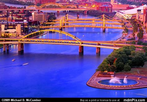 Bridges Crossing The Allegheny River With Point Fountain Picture