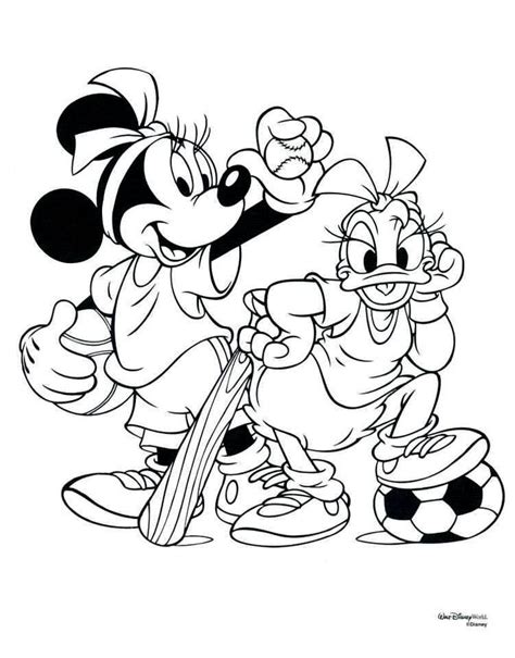 Minnie Mouse And Daisy Duck Minnie Mouse Coloring Pages Cartoon