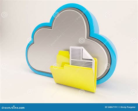 3d Cloud Drive Icon Stock Illustration Illustration Of Icon 54867191