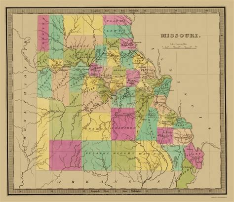 1850 Missouri County Map
