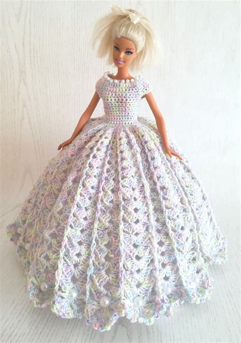 Dress For Barbie Doll Crochet In 2020 Fdc