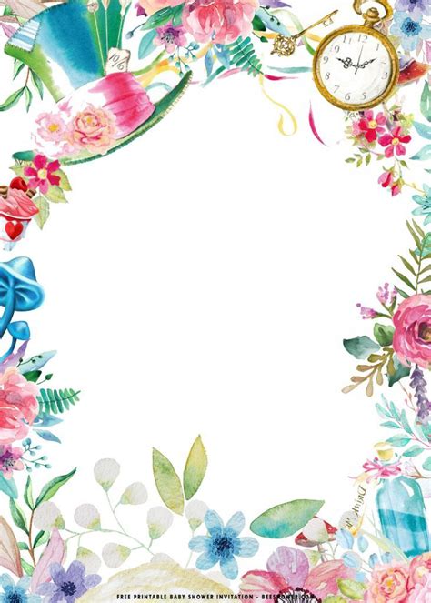 Alice In Wonderland Border Template