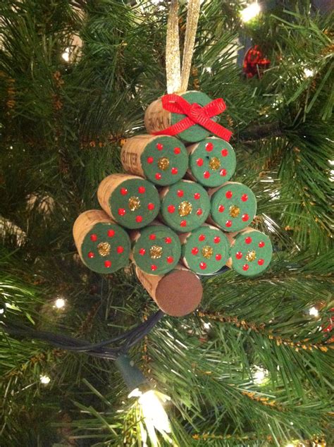 Wine Cork Tree Ornament Cork Crafts Christmas Crafts Crafts