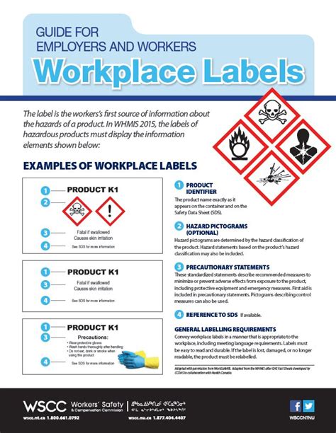 Whmis 2015 Workplace Labels Wscc Workers Safety And Compensation
