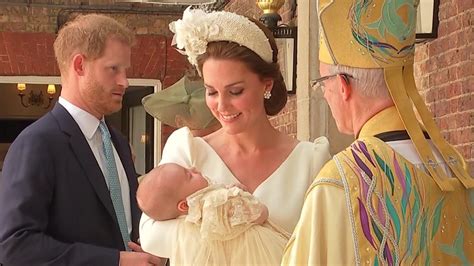 Prince Louis Christening George And Charlotte Seen With Brother For First Time Bbc News