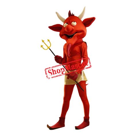 Superb Red Devil Mascot Costume