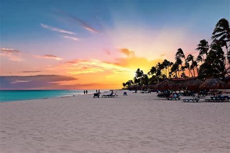 Druif Beach At Sunset On Aruba Island In The Caribbean Sea Blog