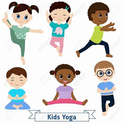 Yoga Doing Children Clipart Illustration Vector Clip