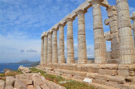 Photoset The Temple Of Poseidon At Cape Sounion Greece Following Hadrian