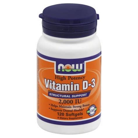Now Vitamin D3 2000 Iu Softgels 120 Ct Fred Meyer