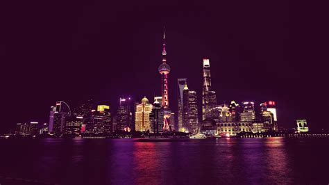 China Neon City Lights 4k Ultra Hd Wallpaper Background
