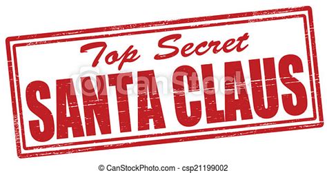 Top Secret Santa Claus Stamp With Text Top Secret Santa Claus Inside