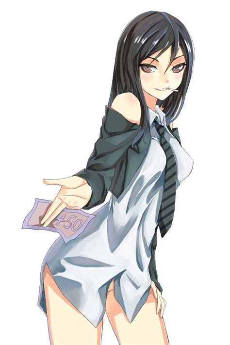 Long Hair Anime Anime Girls Brown Eyes Bottomless School Uniform