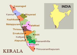 Kerala map state fact and travel information. Kerala - Geography and Cultures
