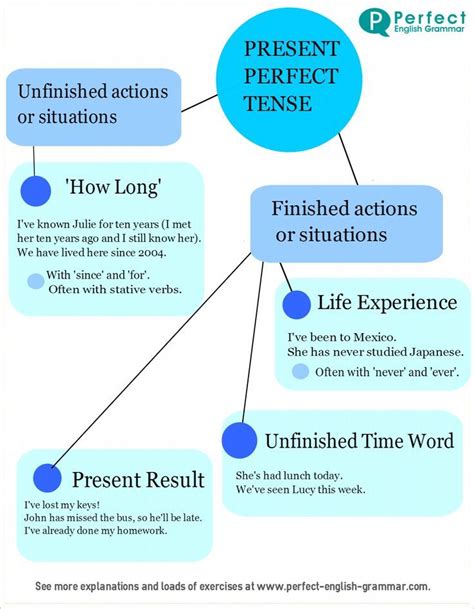 Educational Infographic Using The Present Perfect Tense In English