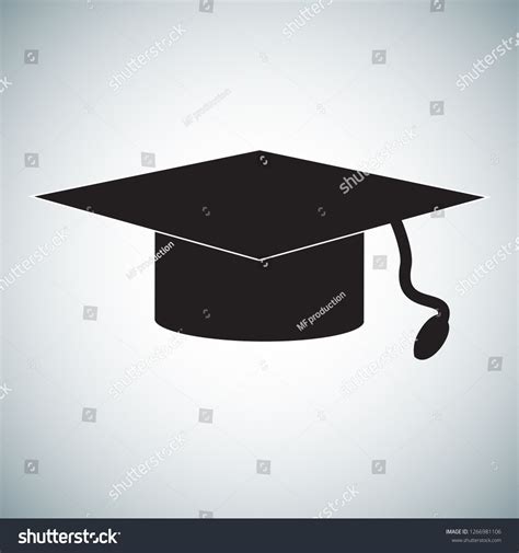 Graduation Cap Icon Isolated On Gray Background Graduation Cap Icon
