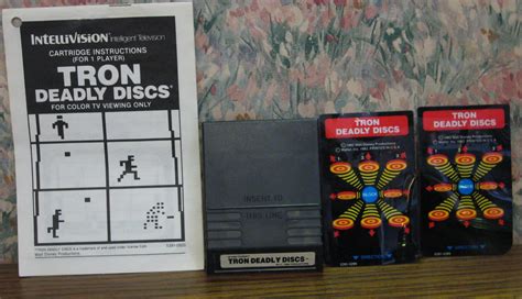 Mattel Intellivision Tron Deadly Discs Video Game With Manual And