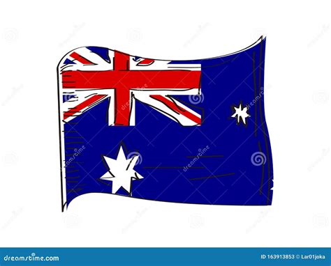 bandera de australia ilustración del vector ilustración de muestra 163913853