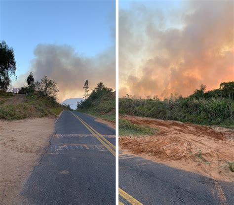 Incêndio atinge área de vegetação às margens de rodovia em Bofete