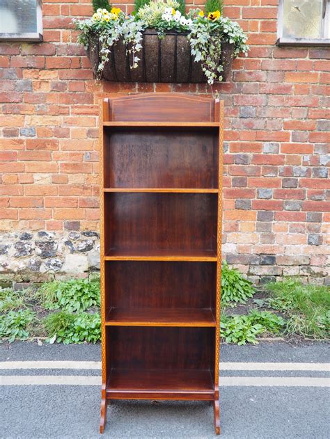 24″ / 61 cm depth: Narrow Mahogany Bookcase | 512030 | Sellingantiques.co.uk