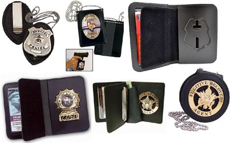Leather Badge Holder Wallet Badge Holder Cases Police Badge Holder