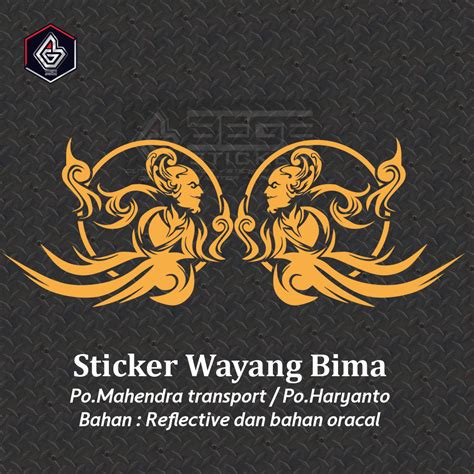 Jual Sticker Wayang Bima Model Bus Mahendra Transport Dan Bus Po