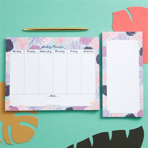 Flora Weekly Planner Desk Pad By Rosa Clara Designs