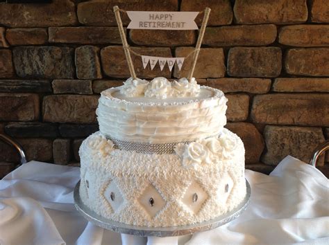 See recipes for steamed cake salé (savory/salty cake) too. A small white bling wedding cake or retirement cake for a ...