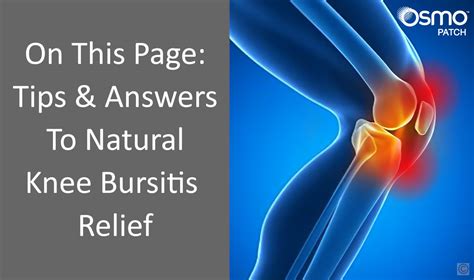 Knee Bursitis Treatment And Natural Remedies Osmo Patch Us