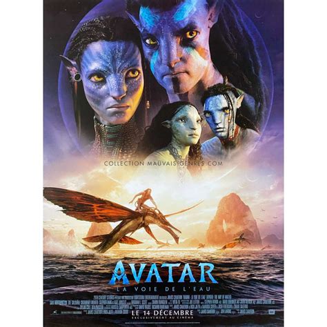 Affiche De Cinéma Française De Avatar 2 La Voie De Leau 40x54 Cm