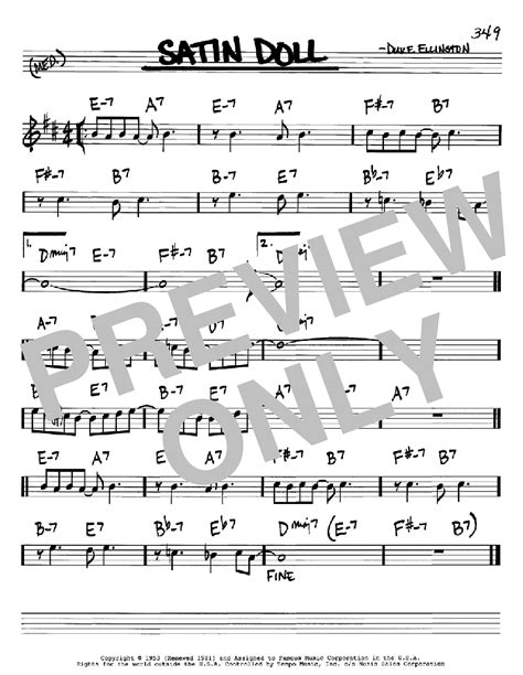 Satin Doll Sheet Music By Duke Ellington Real Book Melody And Chords