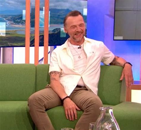Bbc The One Show Viewers Distracted By Simon Peggs Tattoos