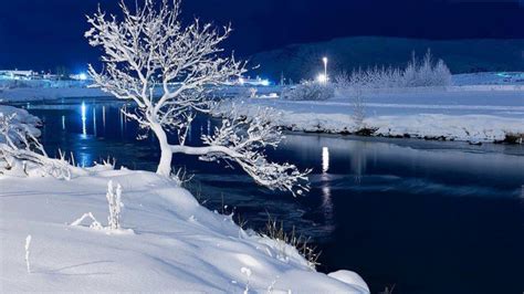 Frosty Riverside Hd Desktop Background Wallpaper Free Fotos Invierno