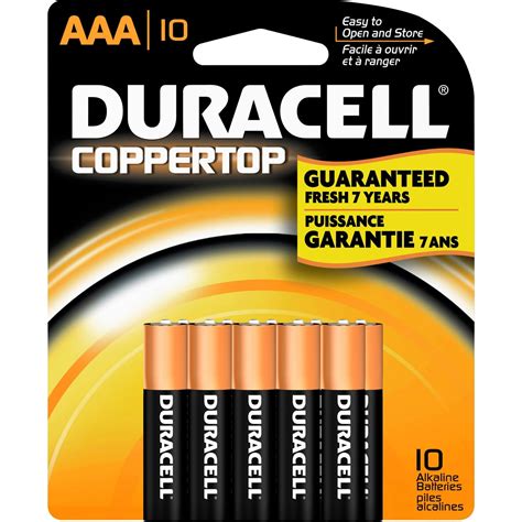 Duracell Coppertop Alkaline Aaa Batteries 10 Count