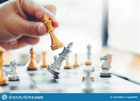 Businessman Playing Chess Game Planning Of Leading Strategy Successful