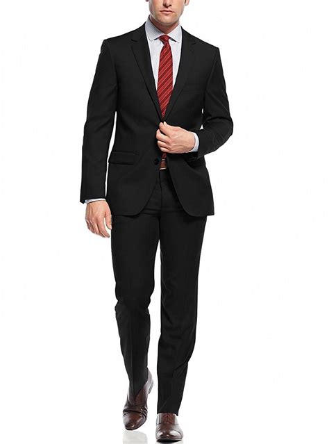 Dress for success with classic men's suits and suit pants from brooks brothers in checks, plaids, solid colors, stripes and more. Nicoletti Two Button Slim Fit Mens Suit Working Button ...