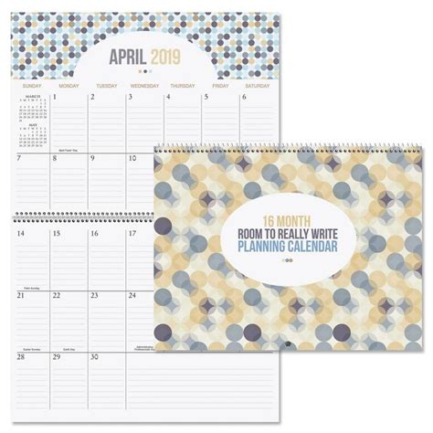 Room To Write Big Grid 16 Month Planning Calendar Current Catalog
