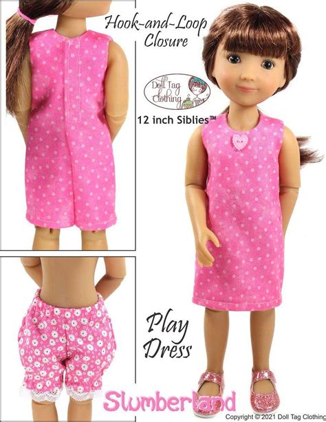 Doll Tag Clothing Slumberland Doll Clothes Pattern For Siblies™ Pixie