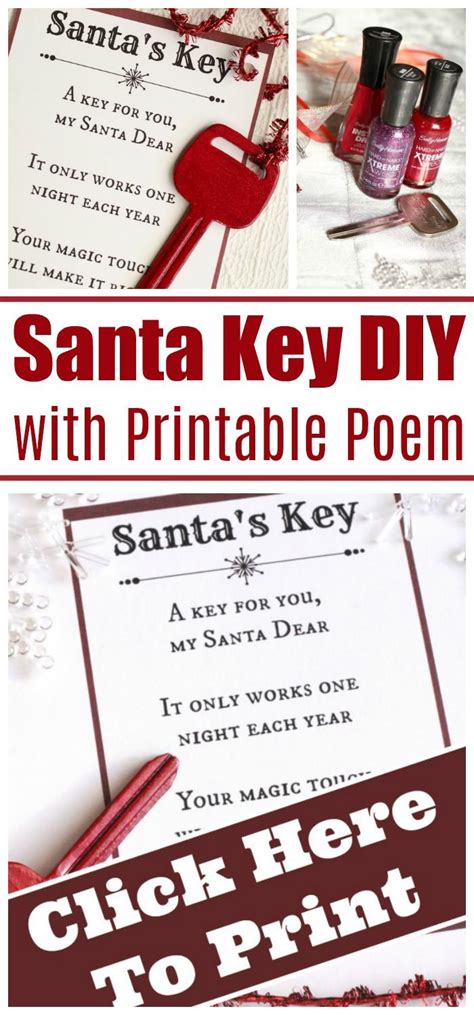 Santas Magic Key With Printable Poem Santas Magic Key Christmas