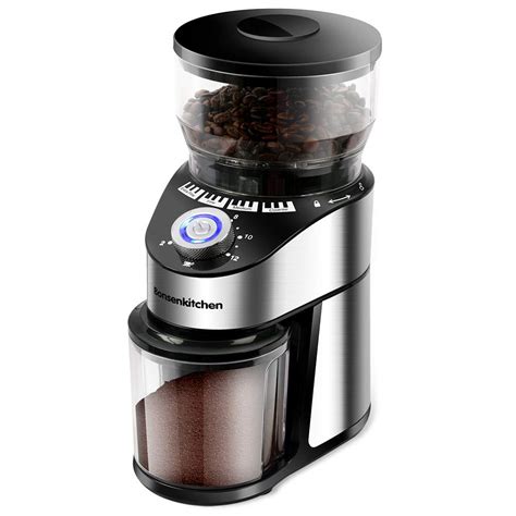 Automatic Conical Burr Coffee Grinder Big Capacity Stainless Steel