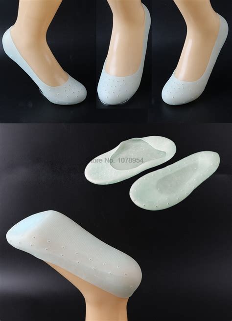 By Ems Or Dhl 100pairs Gel Socks Kits Whitening Smooth Foot Care Silicone Socks Massage Foot
