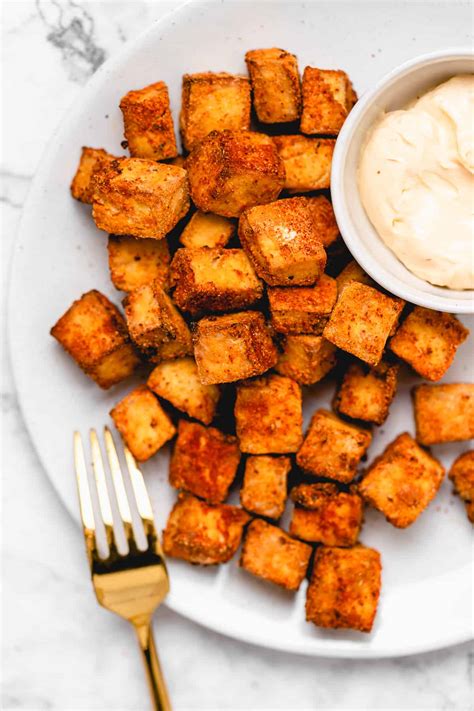 Crispy Air Fryer Tofu How To Make Crispy Tofu In 10 Minutes