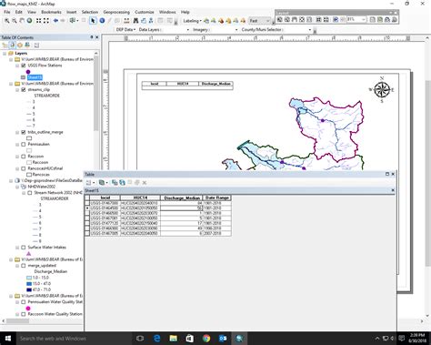 Arcgis Desktop Placing A Table In Layout View In Arcmap