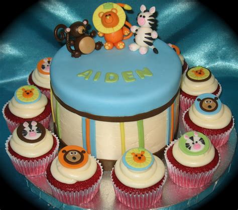 After designing these boxed lunch backyard shabby chic graduation party ideas i thought it would be a good idea to collect some recipes that would be great to make and serve at a graduation party. Jungle theme baby shower cake and cupcakes.PNG (1 comment ...