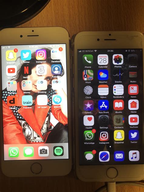Any One Know Whats Happened To The Iphone 6s On The Right Normal